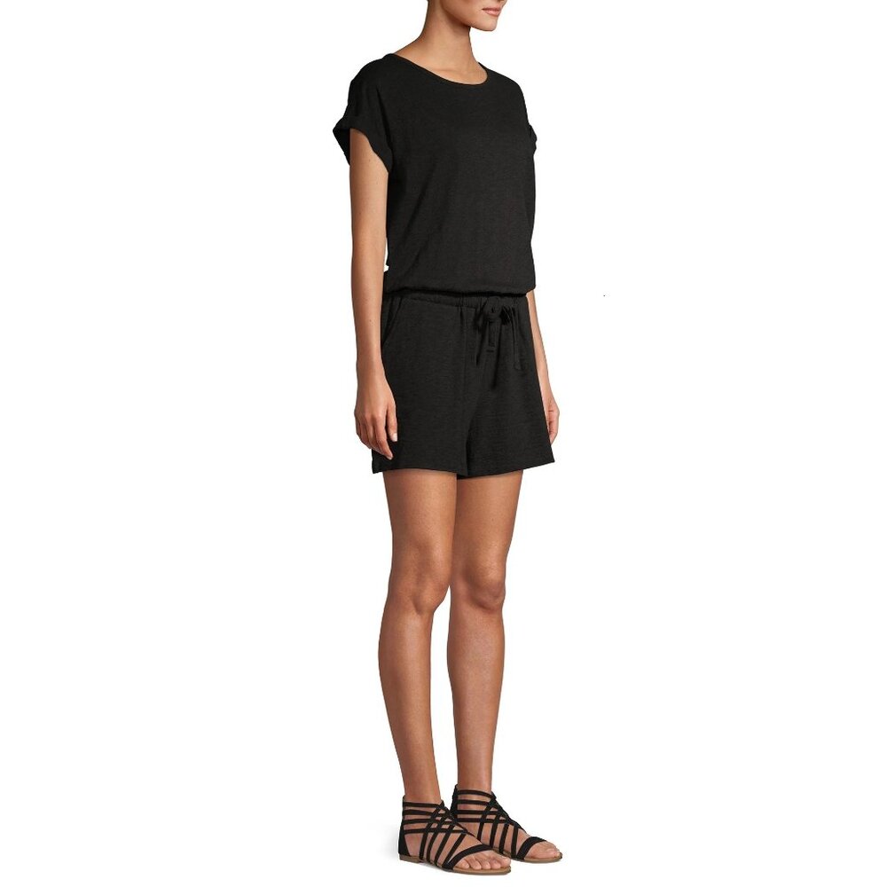 NWT Time and Tru Crew Neck Short Sleeve Relaxed Fit Romper (Women's) S (4-6) - Picture 3 of 5